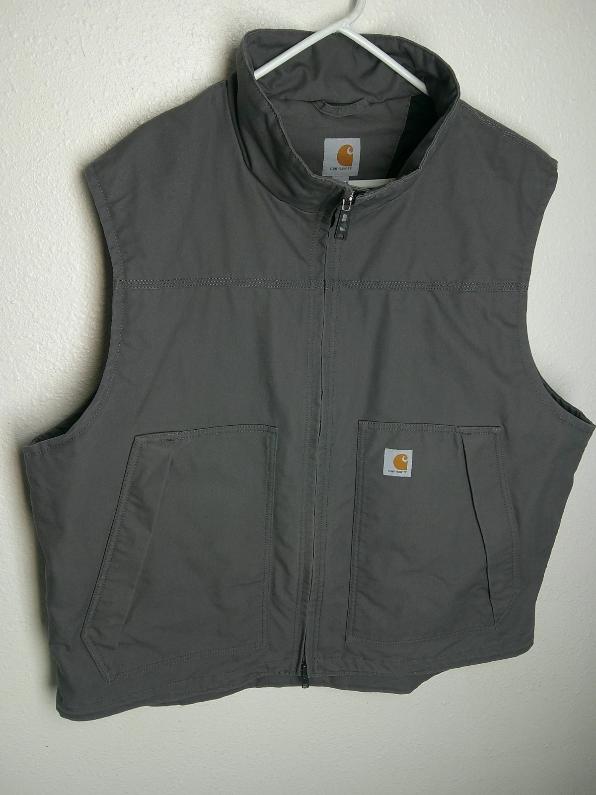 Carhartt Vest Canvas QD Quick Duck 2XL Full Zip Thinsulate Insulation Collar