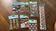 Lot Of 7 Jolee’s Boutique School Stickers , Piano, Dinosaur Color Soccer