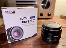 Meke 35mm f/1.7 M4/3 Large Aperture Manual Focus Lens For Panasonic, Olympus