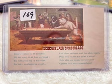 Early 1900's Billiard Post Card. Card Is In A Sleeve Then A Hard Plastic Case