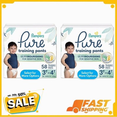 Pampers Pure Protection Training Underwear, Unisex, Size 3T4T, 116 Count