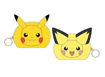 Maruyoshi K Company Pokemon Double-Sided Face Pouch Pikachu & Pichu H77 x W110 x