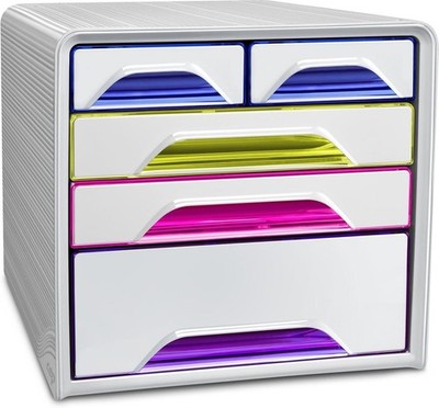 CEP Smoove Schubladenbox mit 5 Schubladen weiß farbig - 7-213HM - B-Ware