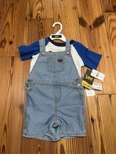 Lee Denim Shortalls / Bib Overalls Set, 24 Months Toddler Boy NWT