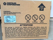 07-09 Jeep Wrangler Unlimited 4-door Black Soft Top Rear Window Kit Tinted Mopar