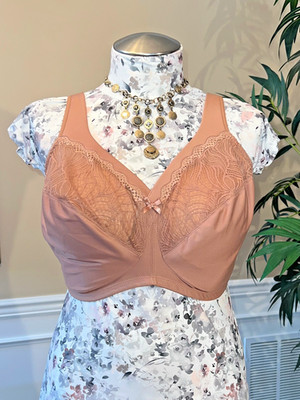 Glamorise 1010 Magic-Lift Natural Shape Wire-Free Support Bra, Cappuccino Sz 44H