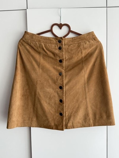 Women Hallhuber Skirt Brown Suede 36