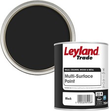 Leyland Trade - Multi Surface Paint - Suitable for 8 Different Surfaces - Black