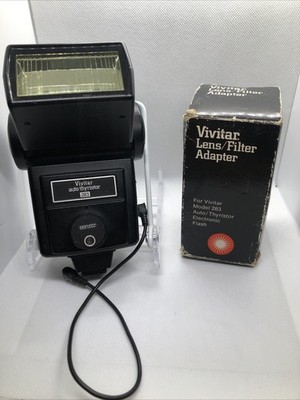 Vivitar 283 Flash Unit Auto Thyristor Adaptr FA-1 Halter Variable Angle Lens Kit