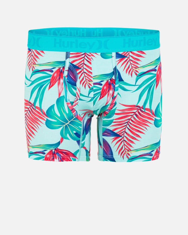 БОКСЕРЫ HURLEY SUPERSOFT С ПРИНТОМ 1PK - РАЗМЕР МУЖСКИЕ XL - TROPICAL MIST 5090₽