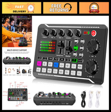 Live Sound Card Audio Mixer for Streaming, Podcast Gaming DJ Effects, Voice