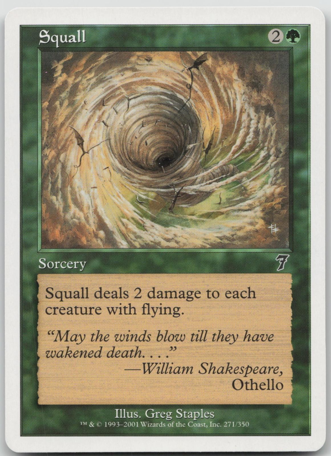 LP Squall 271 Common 7th Edition Magic: The Gathering 2001