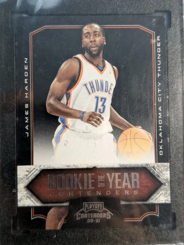 🏀🔥SGC 9 MINT 2009 PLAYOFF CONTENDERS JAMES HARDEN #6 ROY THUNDER NETS🏀🔥 - image 2 of 4