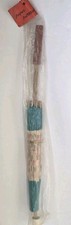 VTG Hand Painted Paper Parasol Umbrella Asian Japan NIP NOS Turquoise PINK 16"