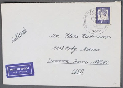 MayfairStamps Germany 1964 to Dunmore PA Air Mail Cover cca_14617 - Image 1 of 2