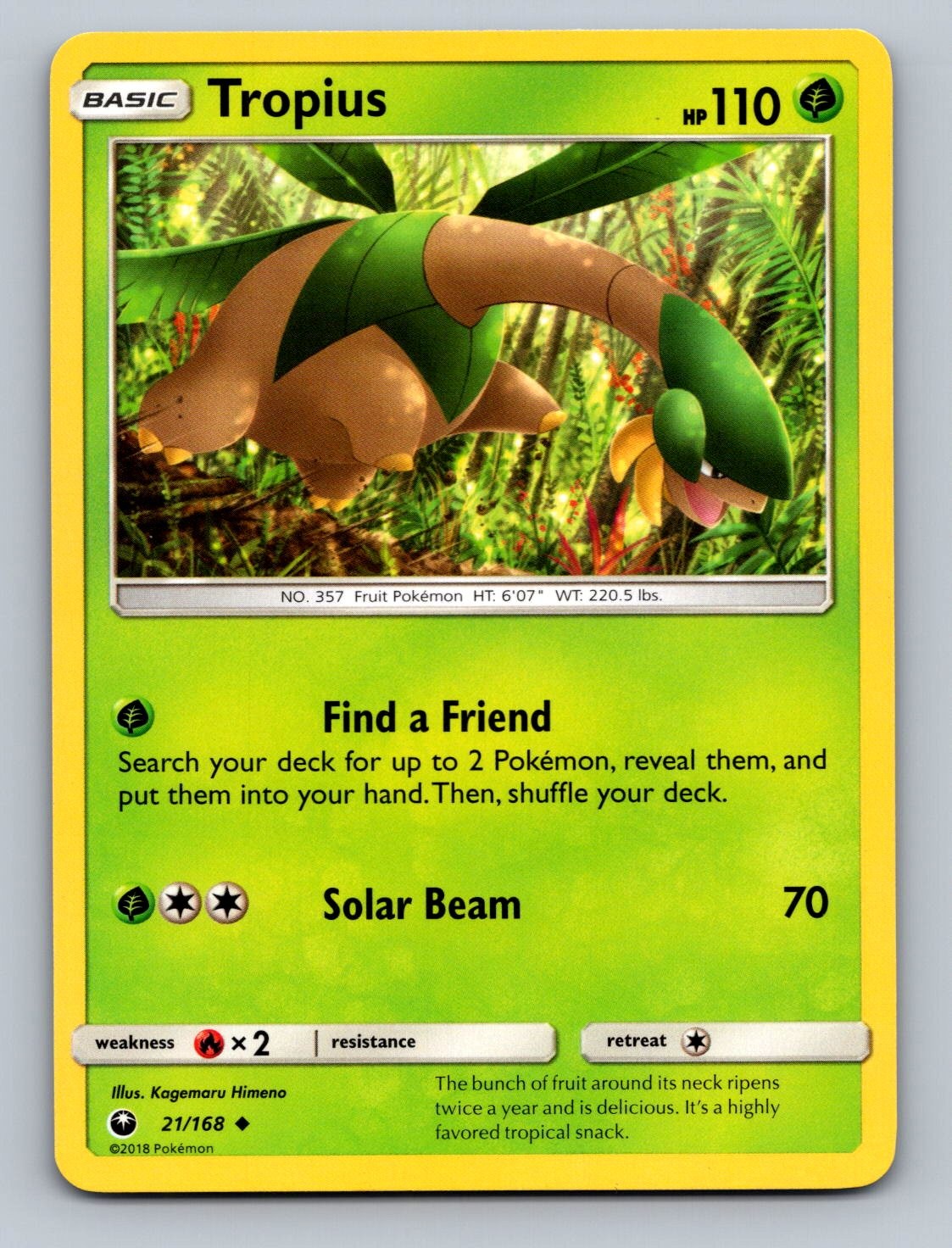 Tropius 21/168 Uncommon Celestial Storm NM 2018 Free Shipping