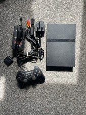 PlayStation 2 PS2 Slim Console Bundle + Controller & Cables – Tested & Working