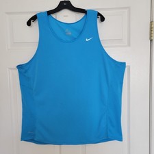 Nike Dri-Fit Miler Light Blue Mesh Running Tank-Top Size XXL