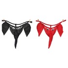 Black Red Thong Breathable Thong Classic Theme Style Male Applicable Gender