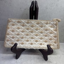 Vintage La Regale Ivory Beaded Handbag Clutch Japan Vintage La Regale Ivory Beaded Handbag Clutch Japan