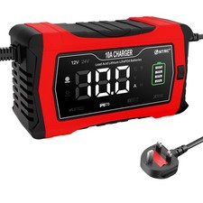 10A Smart Battery Charger Automatic Maintainer,6V/12V Trickle Charger&Desulfator
