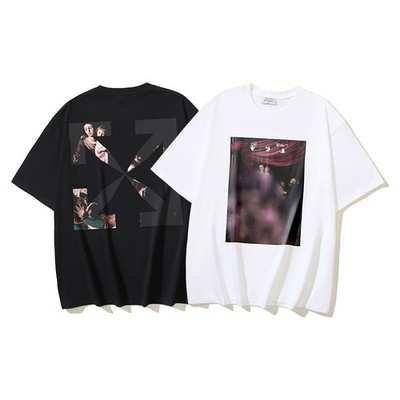 Off White T-Shirt Black / White Cotton S-M-L-XL