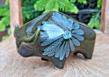 Vintage Mid Century Lotus Pottery Stylised Ceramic Bull