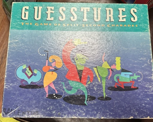 Vintage Guesstures Charades Game by Milton Bradley 1990 Edition