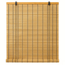 Tapparella in Bambù Avvolgibile Legno 3 misure Tenda Oscurante Carrucola a rullo