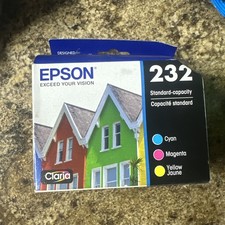 Genuine Epson 232 Color Cyan Magenta Yellow Ink Cartridges EXP 12/2024