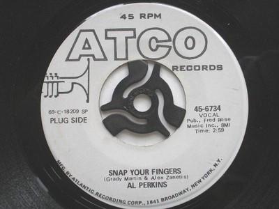 Al Perkins Snap Your Fingers 7'' Atco 456734 EX 1960s US Pressing, Snap Your Fin