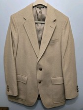 Palm Beach Mens 100 Pure Camel Hair Blazer Tan Beige Sport Coat Vtg USA Made