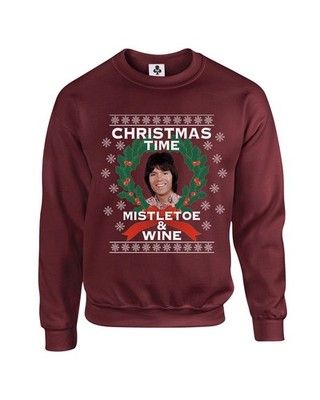 Christmas Time Mistelzweig & Wein Weihnachtspullover lustig Weihnachten (Cliff Richard)