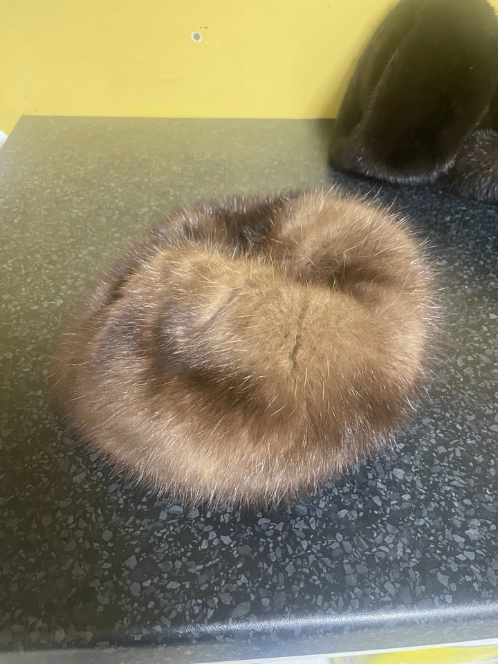 SOMBRERO DE PIEL MARRÓN ITALIANO VINTAGE NUEVO ESTADO Foto 2 de 4