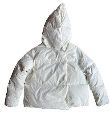 Sweaty Betty Lily White Cocoon Puffa Short 80% Down Jacket Size M RRP £295