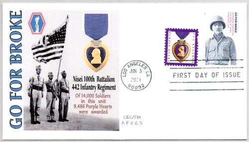 New Listing#5593 GO FOR BROKE JAPANESE AMERICAN SOLDIERS OF WORLD WAR II STAMP FDC