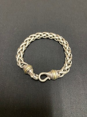 David Yurman Sterlingsilber 925 Weizen Armband | 14k Akzente | 43g | 7,75''