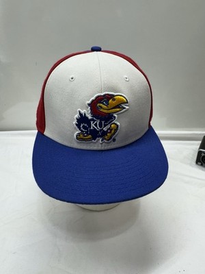 The Game PRO Kansas Jayhawks Hat 7-3/8 Fitted KU Red/White/Blue