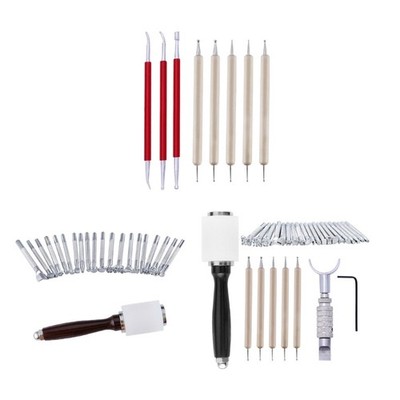 Leather Stamping Tool Leather Carving Embossing Tools Embossing Hammer Kits