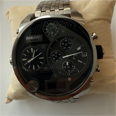 Diesel Only The Brave Chronograph Quartz Men's Watch 57mm 3 BAR Black Dial