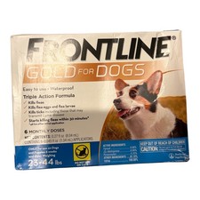 Frontline Gold Dogs 23-44 lbs 100 Genuine US EPA Approve 6 doses Flea Tick
