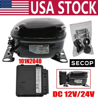 SECOP R134a DC12V 24V BD1.4F Mini Compressor Freezer Fridge +101N2040 Controller