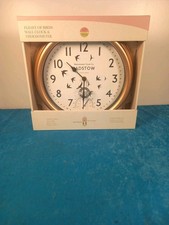 Padstow Flight of Birds WALL CLOCK & Thermometer Indoor /Outdoor 30 cm diam New