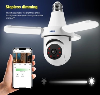 Wireless Wi-Fi 2.4G Camera Indoor Light Bulb Security Camera Home Night 3MP HD
