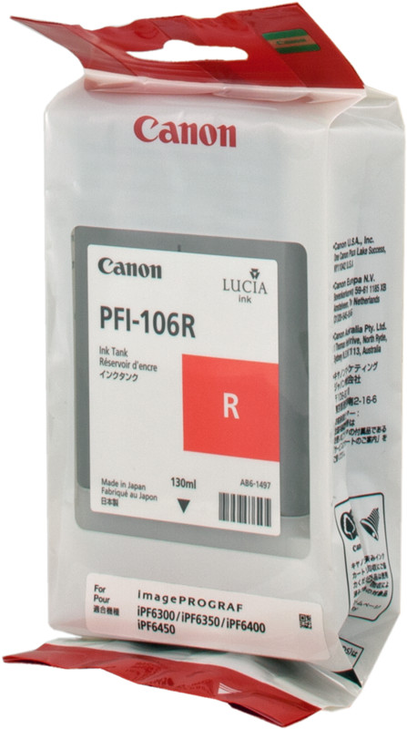 Encre Canon PFI-106R 6627B001 rouge de 130ml pour impression photo