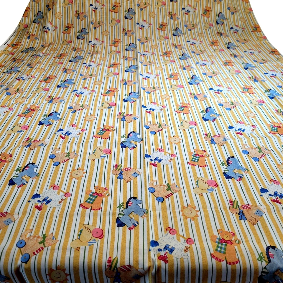 Toy Chest Animal Toss Fabric 2 yd x44" Bears Horse Quilt Sewing DIY Susan Winget - Image 4 of 4