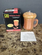 3D Wooden Puzzle Beer Mug Brain Teaser Handcrafted CHH Games 