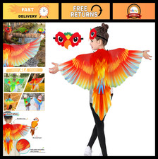 Kids Parrot Wings Costume with Bird Headbands - Fun Dress-Up for Parties