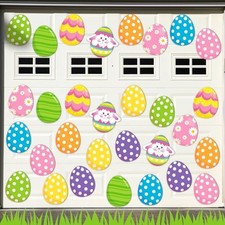 30 Pcs Happy Easter Garage Door Decorations 4.9 Inch Easter Magnetic Eggs
