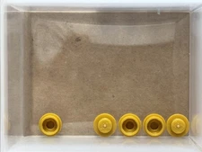 LEGO Parts - Pearl Gold Plate, Round 1 x 1 - No 4073 - QTY 5
